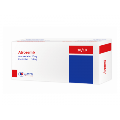 ATROZEMB 20 / 10 MG ( ATORVASTATIN / EZETIMIBE ) 30 FILM-COATED TABLETS